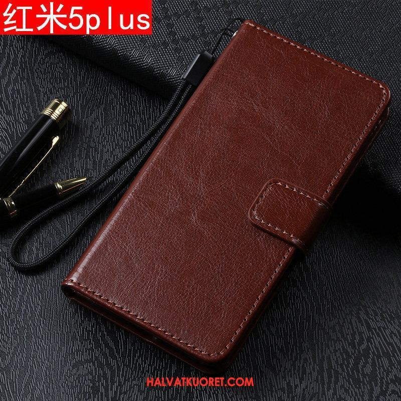 Xiaomi Redmi 5 Plus Kuoret Murtumaton Kulta Nahkakotelo, Xiaomi Redmi 5 Plus Kuori Puhelimen Suojaus Beige