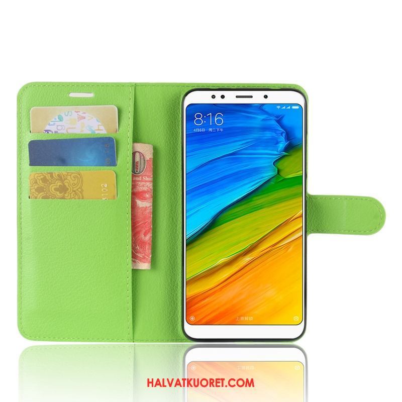 Xiaomi Redmi 5 Plus Kuoret Murtumaton Puhelimen, Xiaomi Redmi 5 Plus Kuori Nahkakotelo Musta Beige