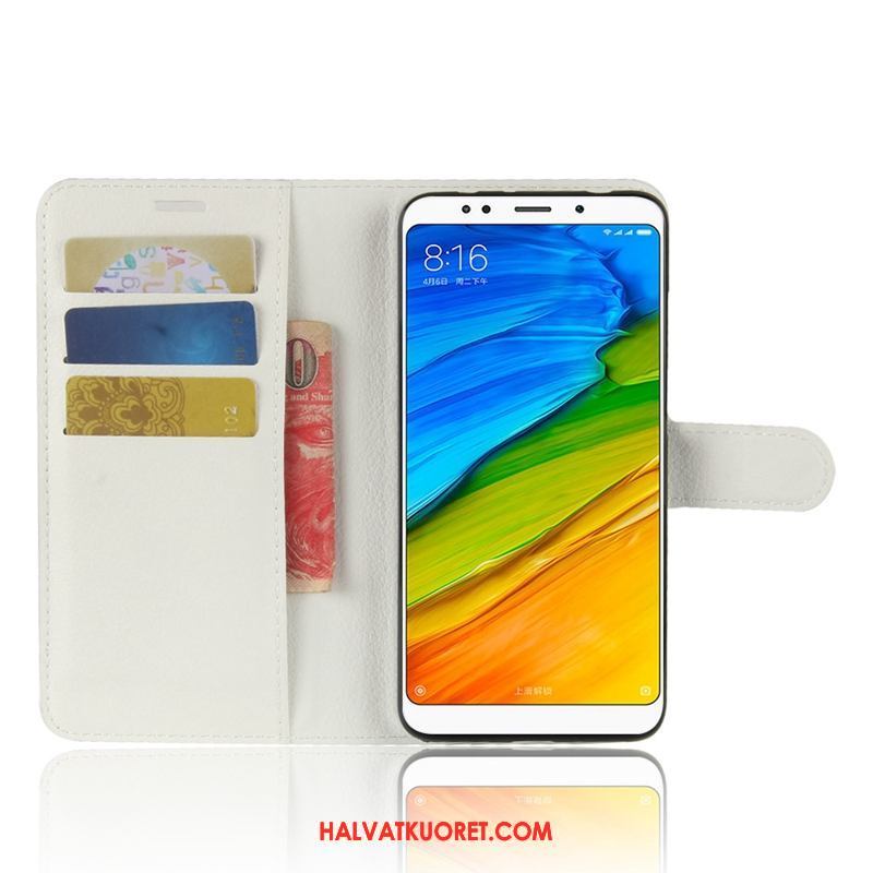 Xiaomi Redmi 5 Plus Kuoret Murtumaton Puhelimen, Xiaomi Redmi 5 Plus Kuori Nahkakotelo Musta Beige