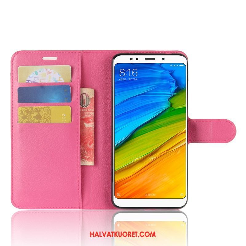 Xiaomi Redmi 5 Plus Kuoret Murtumaton Puhelimen, Xiaomi Redmi 5 Plus Kuori Nahkakotelo Musta Beige