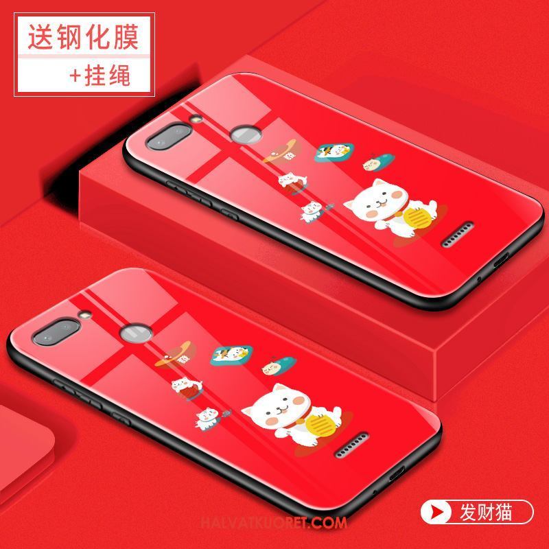 Xiaomi Redmi 6 Kuoret Puhelimen Silikoni, Xiaomi Redmi 6 Kuori Sarjakuva Net Red Beige