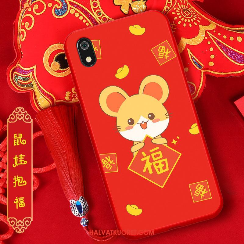 Xiaomi Redmi 7a Kuoret Punainen Murtumaton Kotelo, Xiaomi Redmi 7a Kuori Persoonallisuus Luova Beige