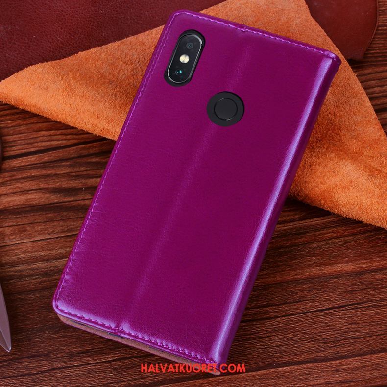 Xiaomi Redmi Note 5 Kuoret Nahkakotelo Liiketoiminta Punainen, Xiaomi Redmi Note 5 Kuori Suojaus Beige