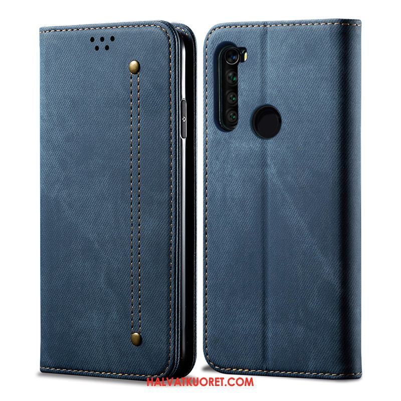 Xiaomi Redmi Note 8t Kuoret Murtumaton Suojaus, Xiaomi Redmi Note 8t Kuori Nahkakotelo Punainen Beige