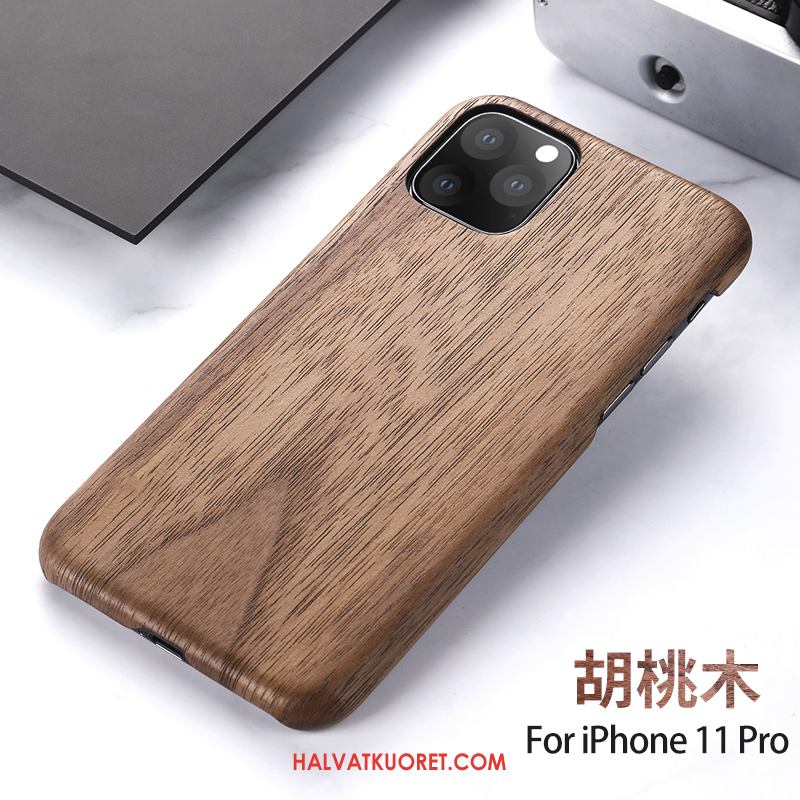 iPhone 11 Pro Kuoret Luova Puu Massiivipuu, iPhone 11 Pro Kuori Suojaus Musta