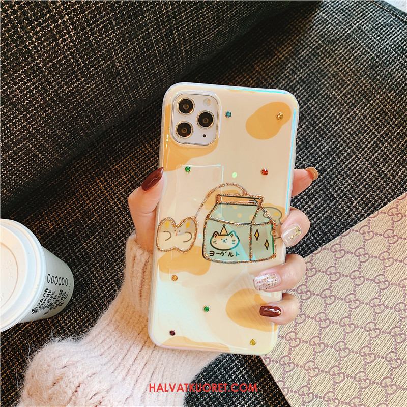 iPhone 11 Pro Kuoret Silikoni Sininen Rhinestone Inlay, iPhone 11 Pro Kuori Persoonallisuus Rakastunut