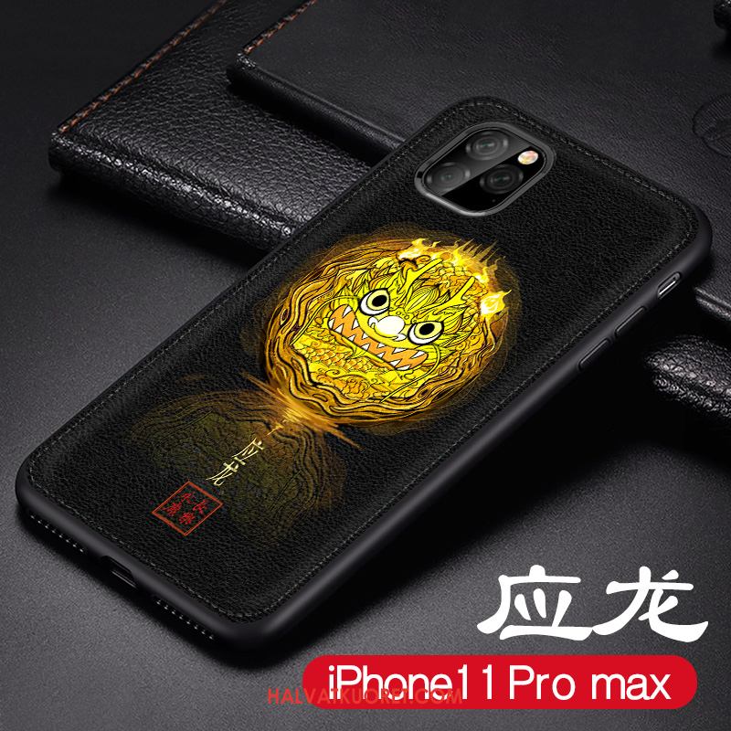 iPhone 11 Pro Max Kuoret Pesty Suede Kotelo Tuuli, iPhone 11 Pro Max Kuori Kohokuviointi All Inclusive