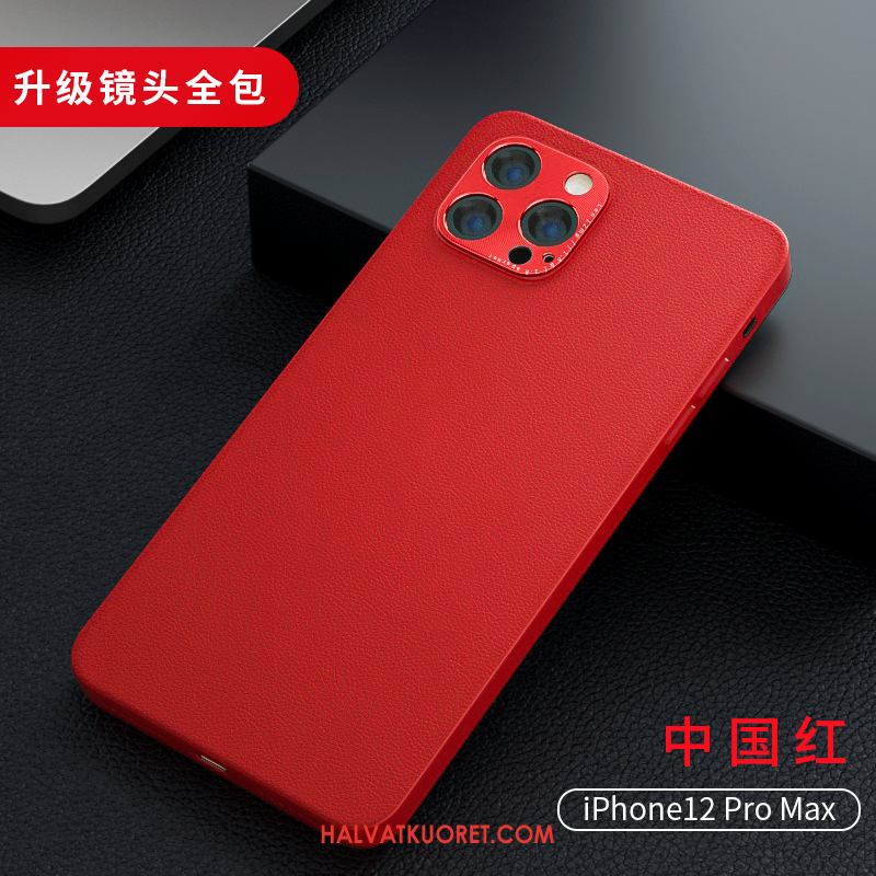 iPhone 12 Pro Max Kuoret All Inclusive Ohut, iPhone 12 Pro Max Kuori Net Red Nahka