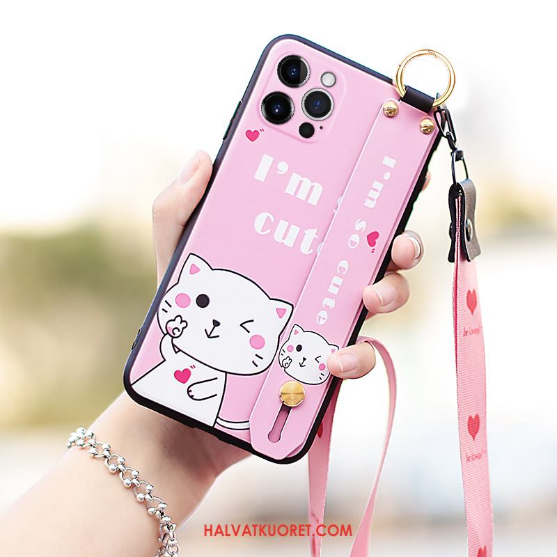 iPhone 12 Pro Max Kuoret All Inclusive Ripustettavat Koristeet Murtumaton, iPhone 12 Pro Max Kuori Violetti Pesty Suede