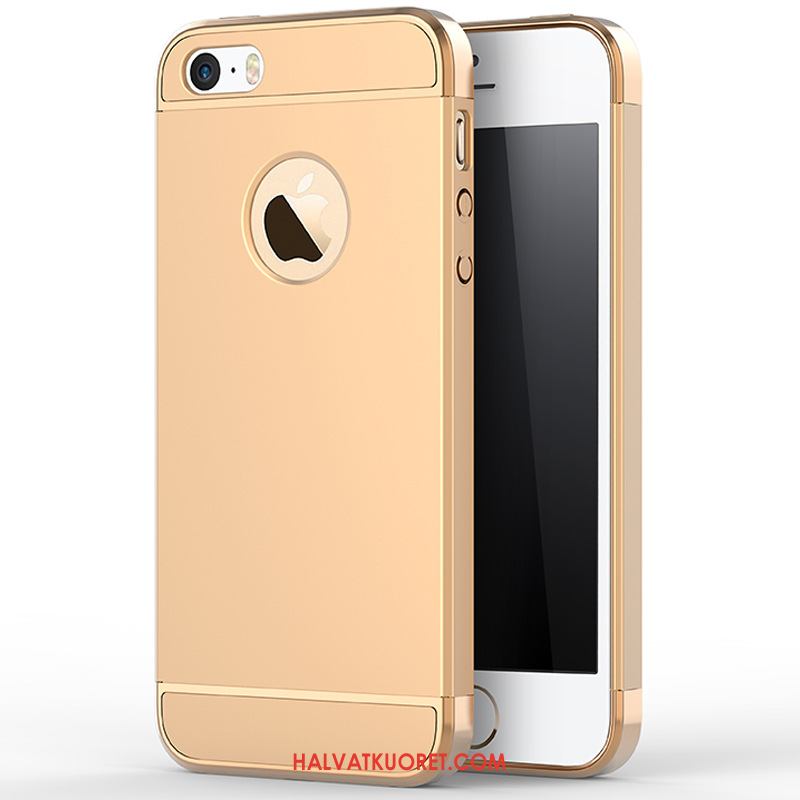 iPhone 5 / 5s Kuoret Puhelimen Pesty Suede, iPhone 5 / 5s Kuori All Inclusive Kulta