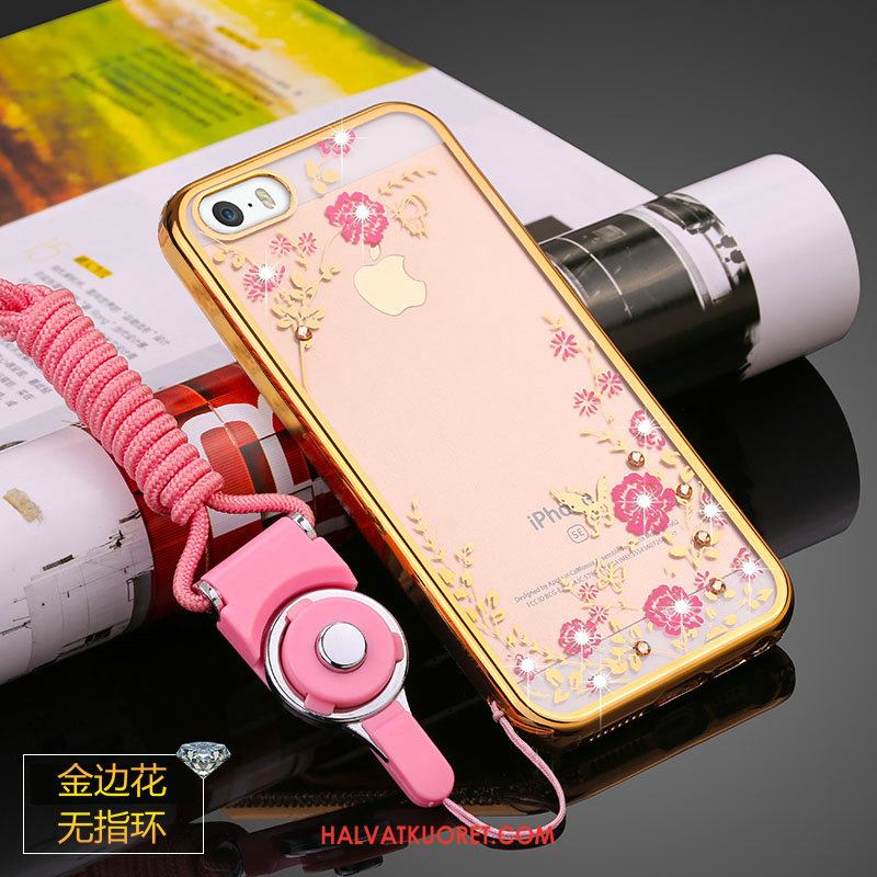 iPhone 5 / 5s Kuoret Ripustettavat Koristeet Kulta, iPhone 5 / 5s Kuori Murtumaton Rhinestone Inlay