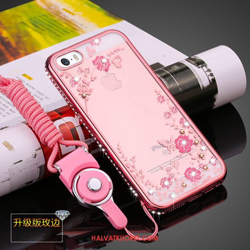 iPhone 5 / 5s Kuoret Ripustettavat Koristeet Kulta, iPhone 5 / 5s Kuori Murtumaton Rhinestone Inlay