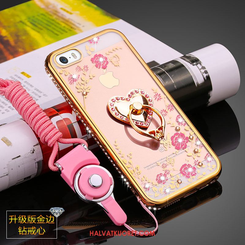 iPhone 5 / 5s Kuoret Ripustettavat Koristeet Kulta, iPhone 5 / 5s Kuori Murtumaton Rhinestone Inlay