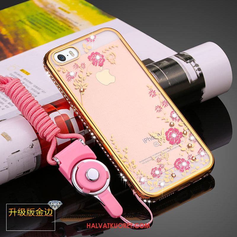 iPhone 5 / 5s Kuoret Ripustettavat Koristeet Kulta, iPhone 5 / 5s Kuori Murtumaton Rhinestone Inlay