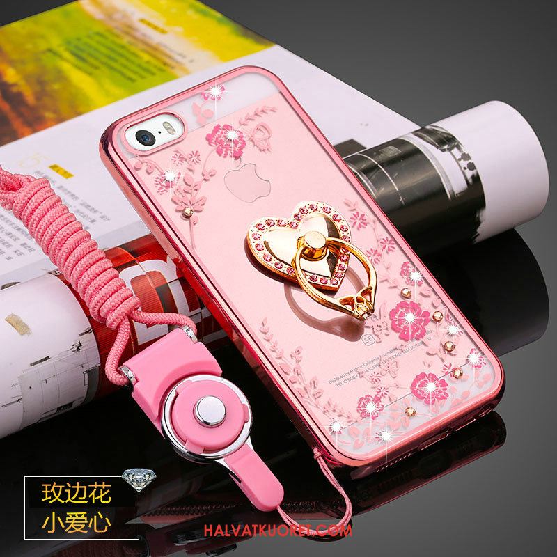 iPhone 5 / 5s Kuoret Ripustettavat Koristeet Kulta, iPhone 5 / 5s Kuori Murtumaton Rhinestone Inlay