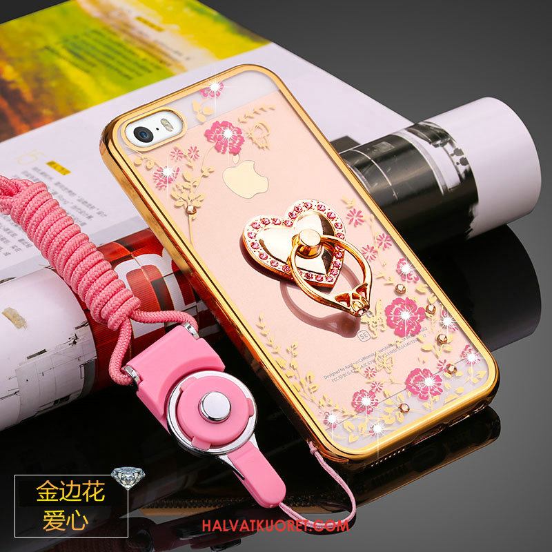 iPhone 5 / 5s Kuoret Ripustettavat Koristeet Kulta, iPhone 5 / 5s Kuori Murtumaton Rhinestone Inlay