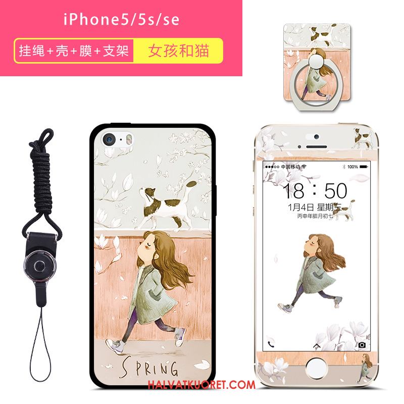 iPhone 5 / 5s Kuoret Silikoni All Inclusive Kotelo, iPhone 5 / 5s Kuori Murtumaton Puhelimen