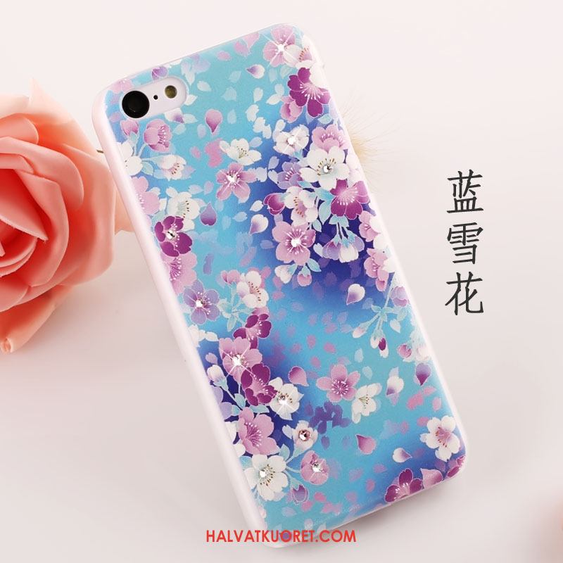 iPhone 5c Kuoret Murtumaton Suojaus Kotelo, iPhone 5c Kuori Pesty Suede Sininen