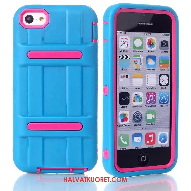 iPhone 5c Kuoret Suojaus Punainen All Inclusive, iPhone 5c Kuori Pesty Suede Murtumaton