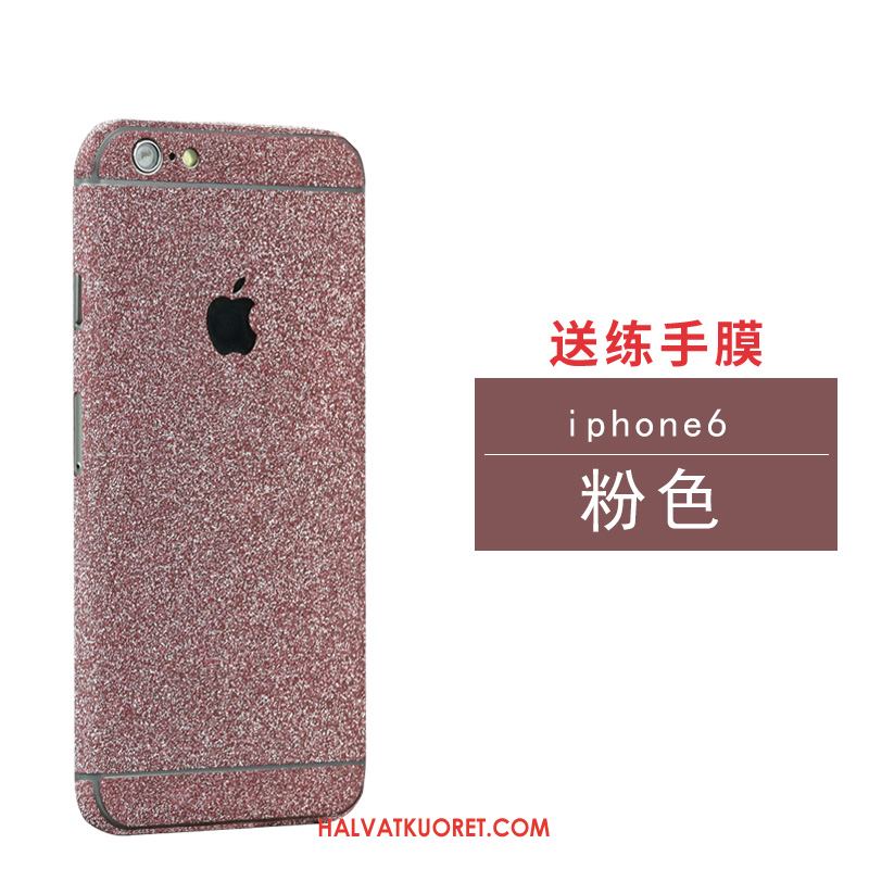 iPhone 6 / 6s Kuoret Kehys Puhelimen Pesty Suede, iPhone 6 / 6s Kuori Hopea Näytönsuojus