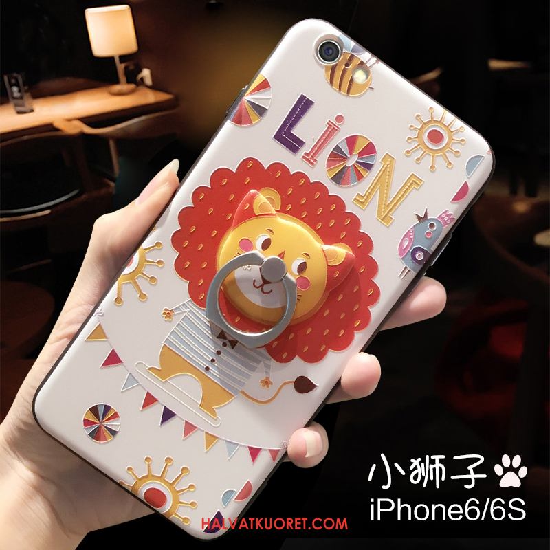iPhone 6 / 6s Kuoret Silikoni Leijona Valkoinen, iPhone 6 / 6s Kuori Kohokuviointi Kiinalainen Tyyli