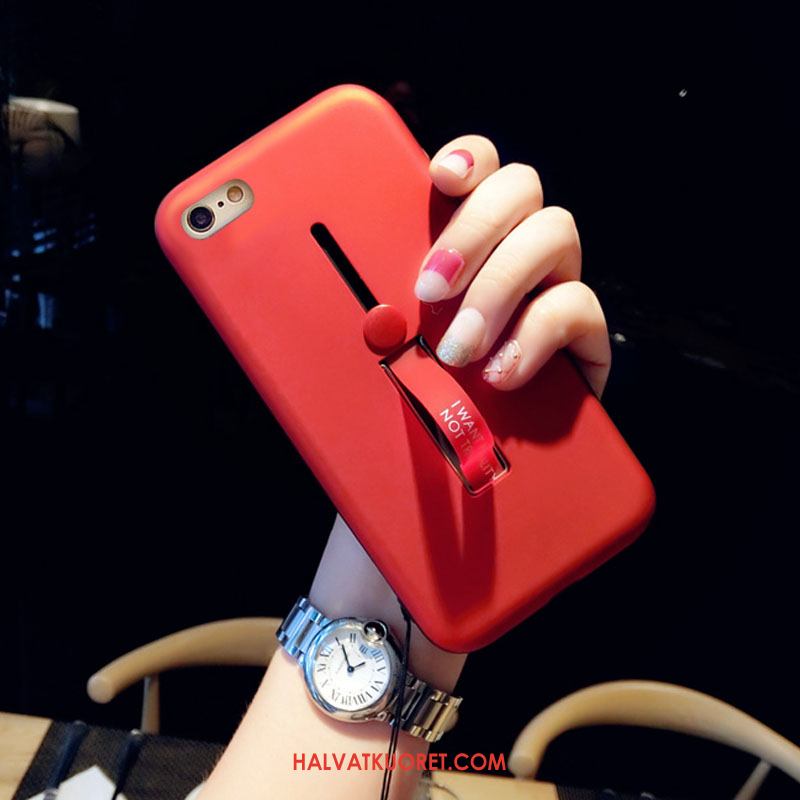 iPhone 6 / 6s Plus Kuoret Murtumaton Punainen Ripustettavat Koristeet, iPhone 6 / 6s Plus Kuori Musta Silikoni