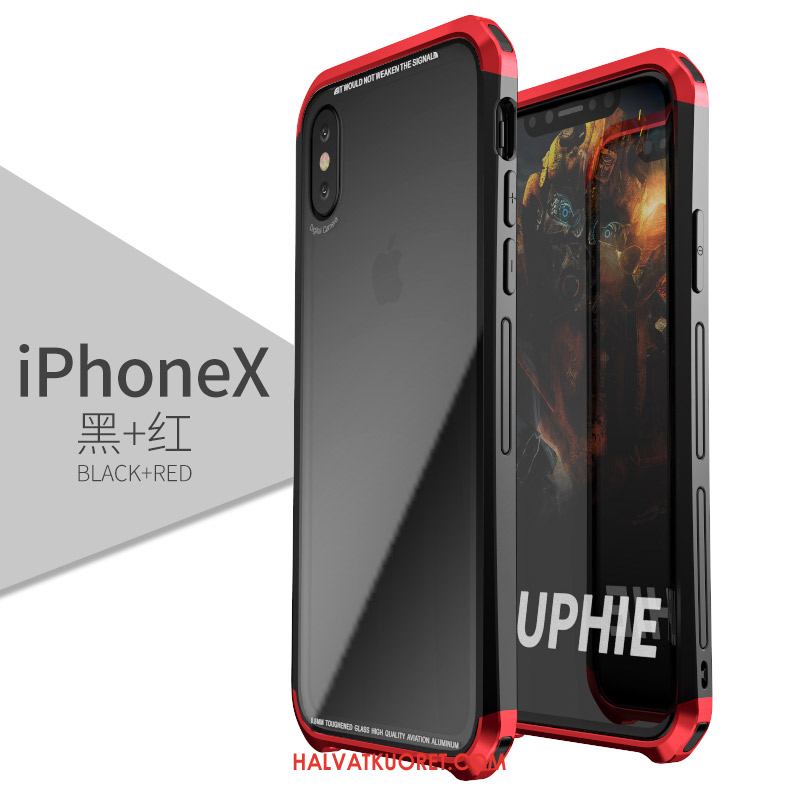 iPhone X Kuoret Kulta All Inclusive Kotelo, iPhone X Kuori Karkaisu Suojaus