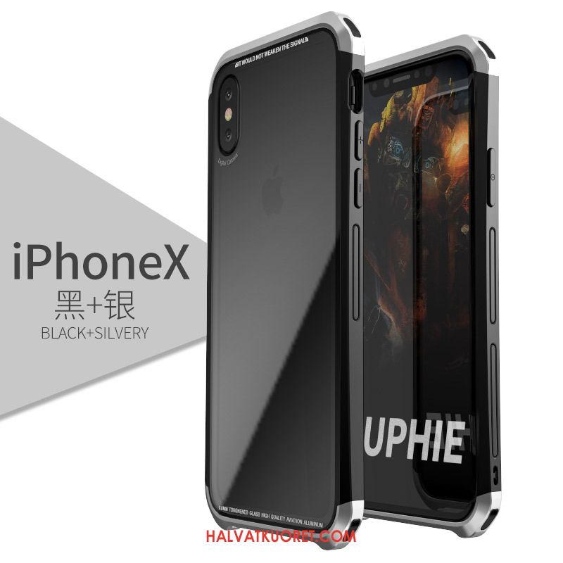 iPhone X Kuoret Kulta All Inclusive Kotelo, iPhone X Kuori Karkaisu Suojaus