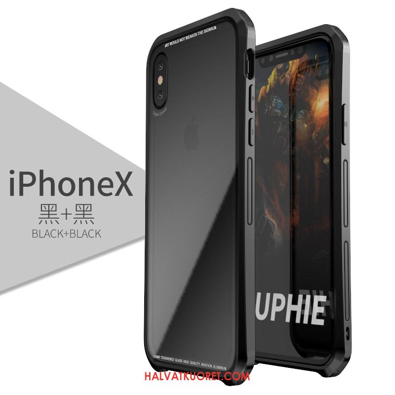 iPhone X Kuoret Kulta All Inclusive Kotelo, iPhone X Kuori Karkaisu Suojaus