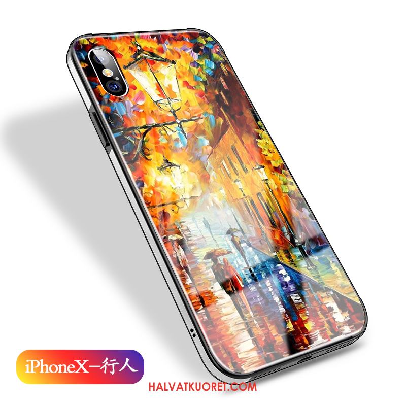 iPhone X Kuoret Lasi All Inclusive, iPhone X Kuori Murtumaton Öljyvärimaalaus