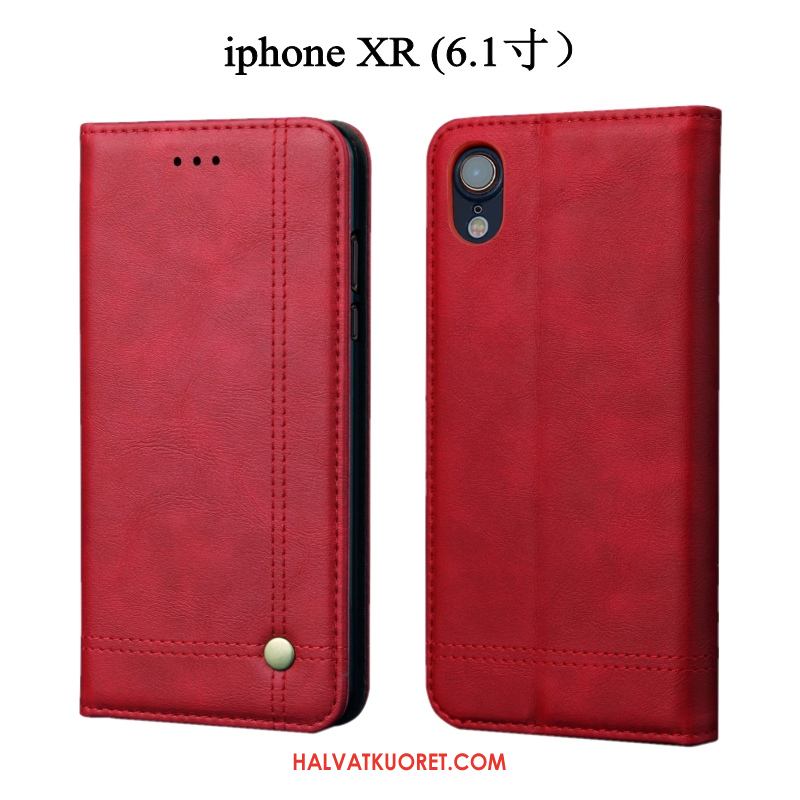 iPhone Xr Kuoret Musta Kotelo Nahkakotelo, iPhone Xr Kuori All Inclusive Murtumaton