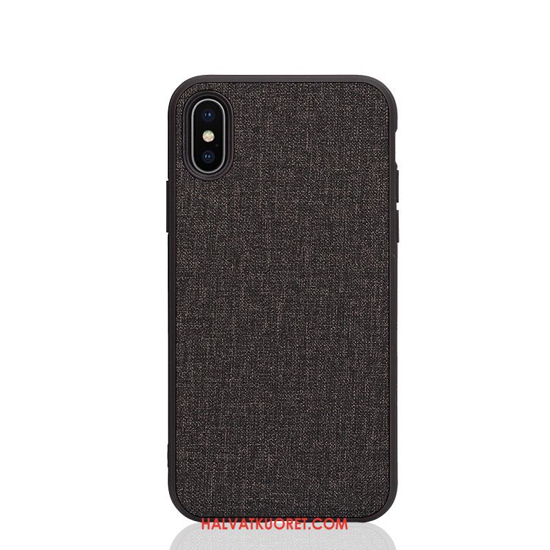 iPhone Xs Kuoret Jauhe Murtumaton Silikoni, iPhone Xs Kuori Puhelimen Pesty Suede Braun