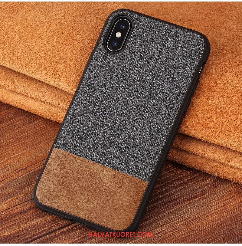 iPhone Xs Kuoret Jauhe Murtumaton Silikoni, iPhone Xs Kuori Puhelimen Pesty Suede Braun