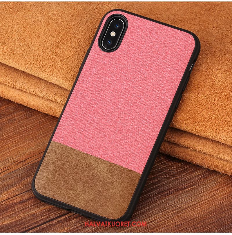 iPhone Xs Kuoret Jauhe Murtumaton Silikoni, iPhone Xs Kuori Puhelimen Pesty Suede Braun