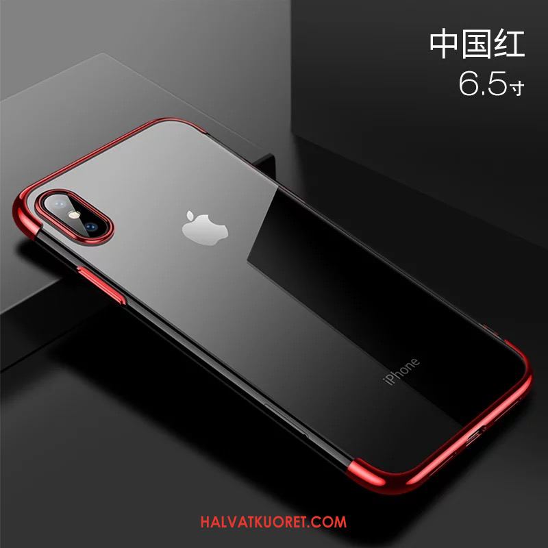 iPhone Xs Max Kuoret Ohut Ylellisyys Net Red, iPhone Xs Max Kuori Ultra Läpinäkyvä