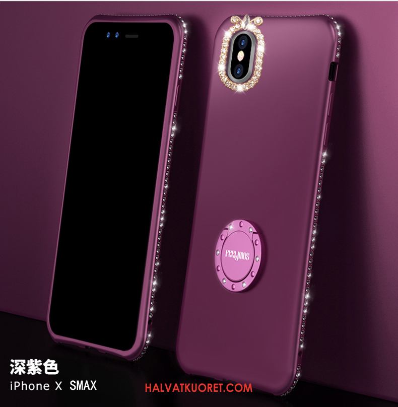 iPhone Xs Max Kuoret Rengas Tide-brändi Strassi, iPhone Xs Max Kuori Luova Violetti