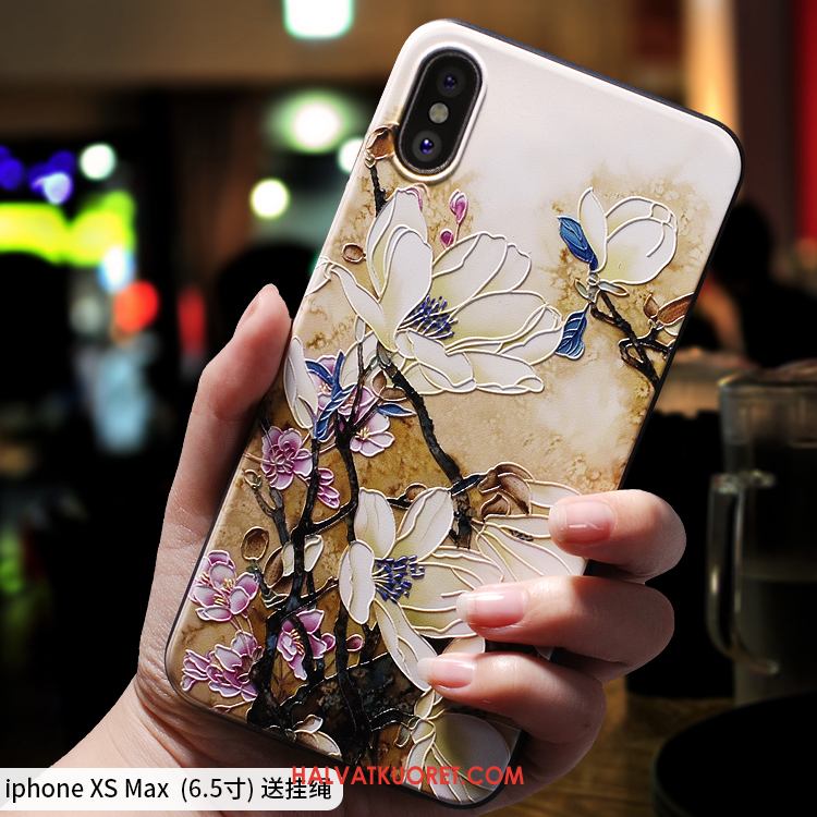 iPhone Xs Max Kuoret Ultra Pehmeä Neste, iPhone Xs Max Kuori Pesty Suede Luova Beige