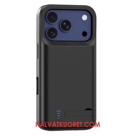 5000 Mah Ulkoinen Akkukotelo iPhone 17 Prolle Sisäänrakennetulla Telineellä