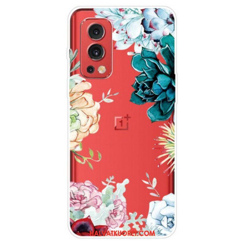 Case OnePlus Nord 2 5G Saumattomat Akvarellikukat