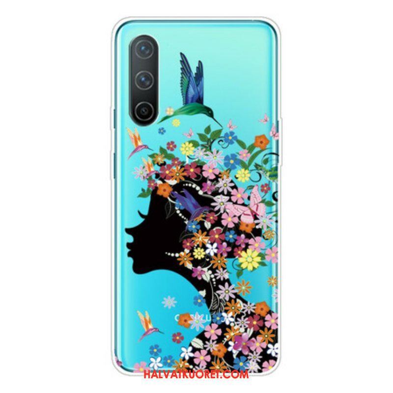 Case OnePlus Nord CE 5G Läpinäkyvät Kukkaiset Hiukset