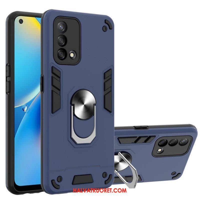 Case Oppo A74 4G Irrotettava Rengastuki Metallia