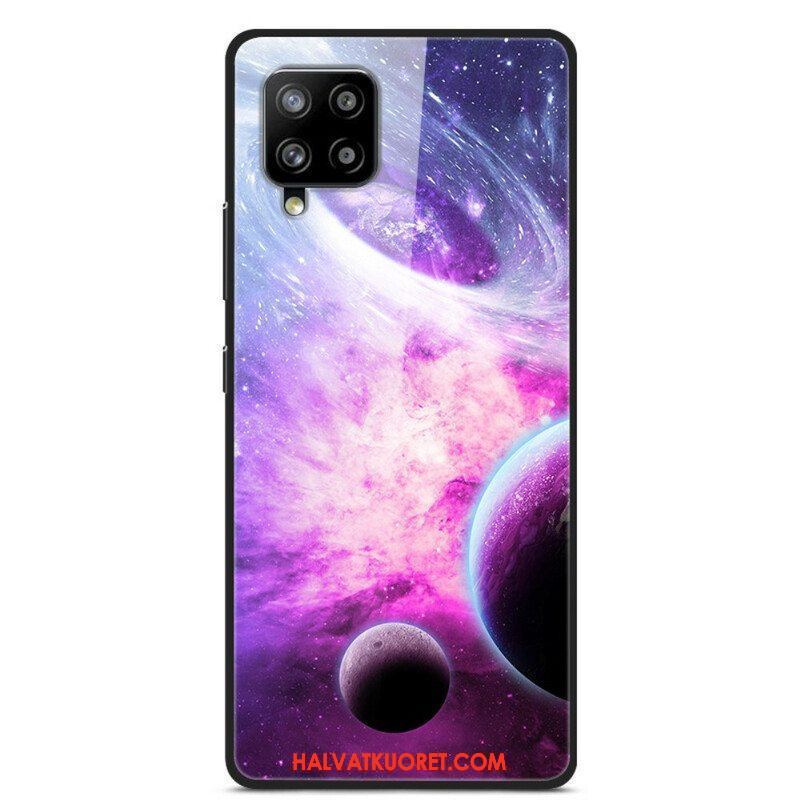 Case Samsung Galaxy A42 5G Lasi- Ja Silikoniplaneetat Tulessa