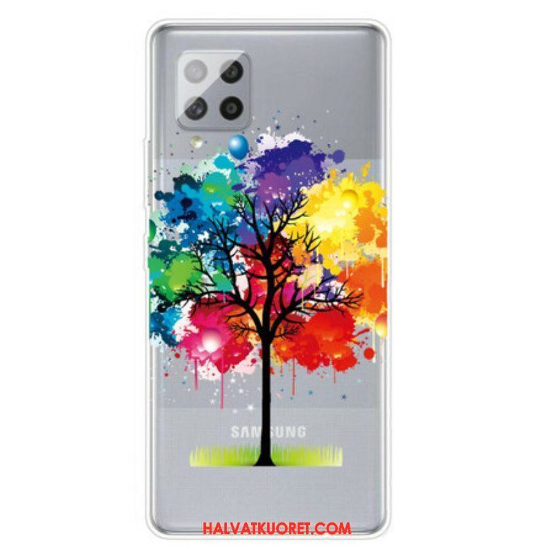 Case Samsung Galaxy A42 5G Saumaton Akvarellipuu