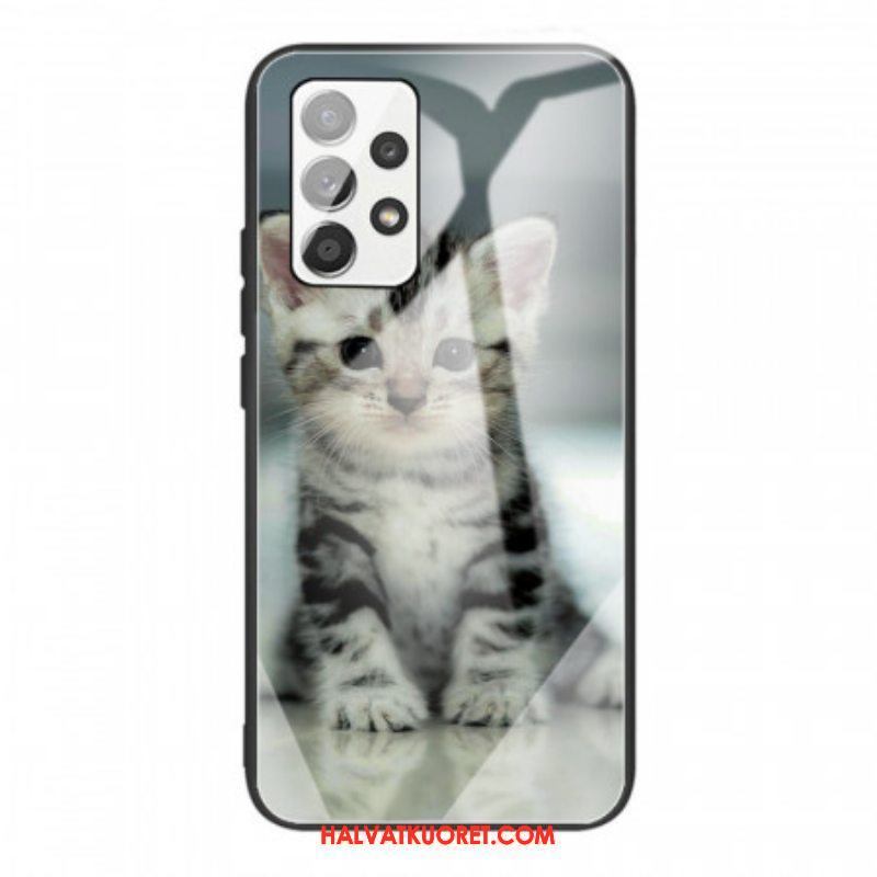 Case Samsung Galaxy A53 5G Kitten Karkaistu Lasi