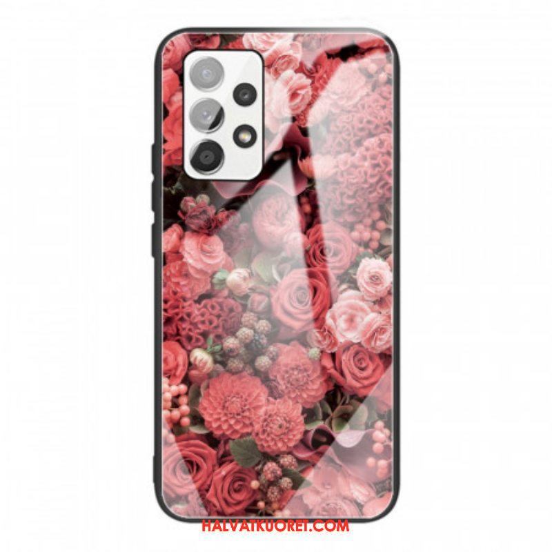 Case Samsung Galaxy A53 5G Rose Flowers Karkaistu Lasi