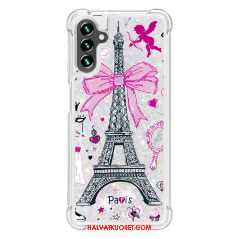 Case Samsung Galaxy A54 5G Eiffel-tornin Paljetteja