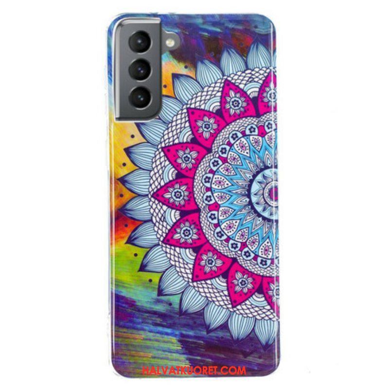 Case Samsung Galaxy S21 FE Fluoresoiva Värillinen Mandala