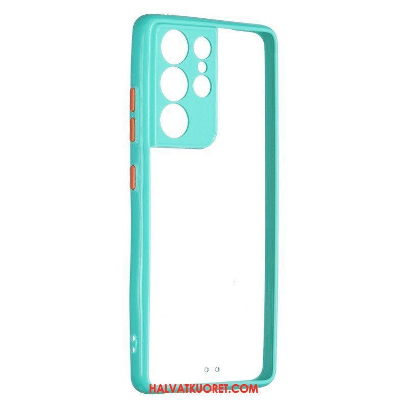 Case Samsung Galaxy S21 Ultra 5G Saumaton Värikäs Ääriviiva