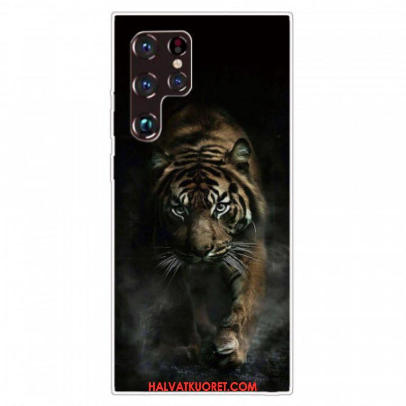 Case Samsung Galaxy S22 Ultra 5G Joustava Tiger