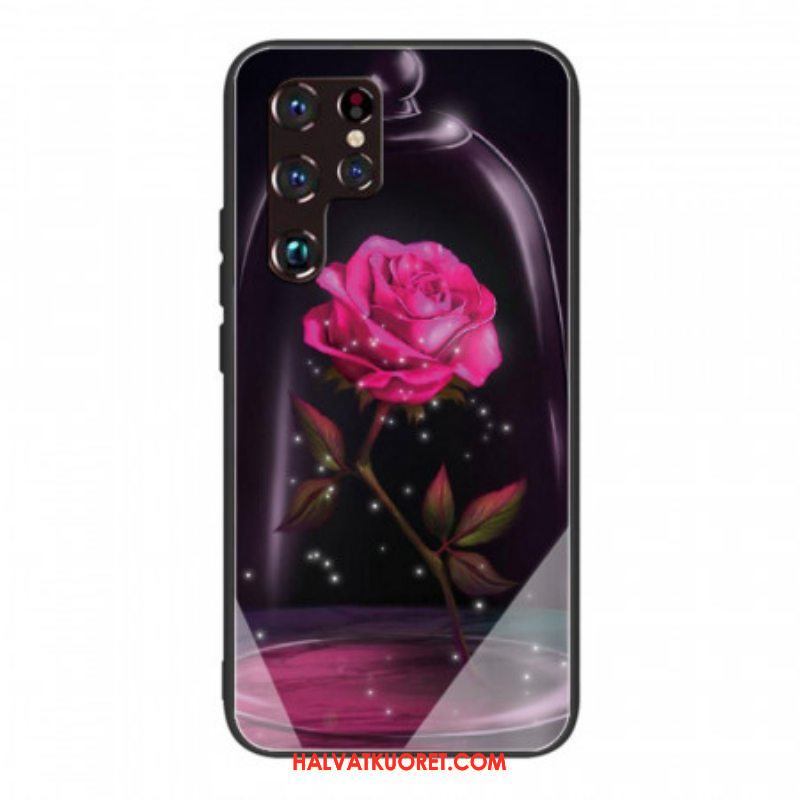Case Samsung Galaxy S22 Ultra 5G Magic Pink Tempered Glass